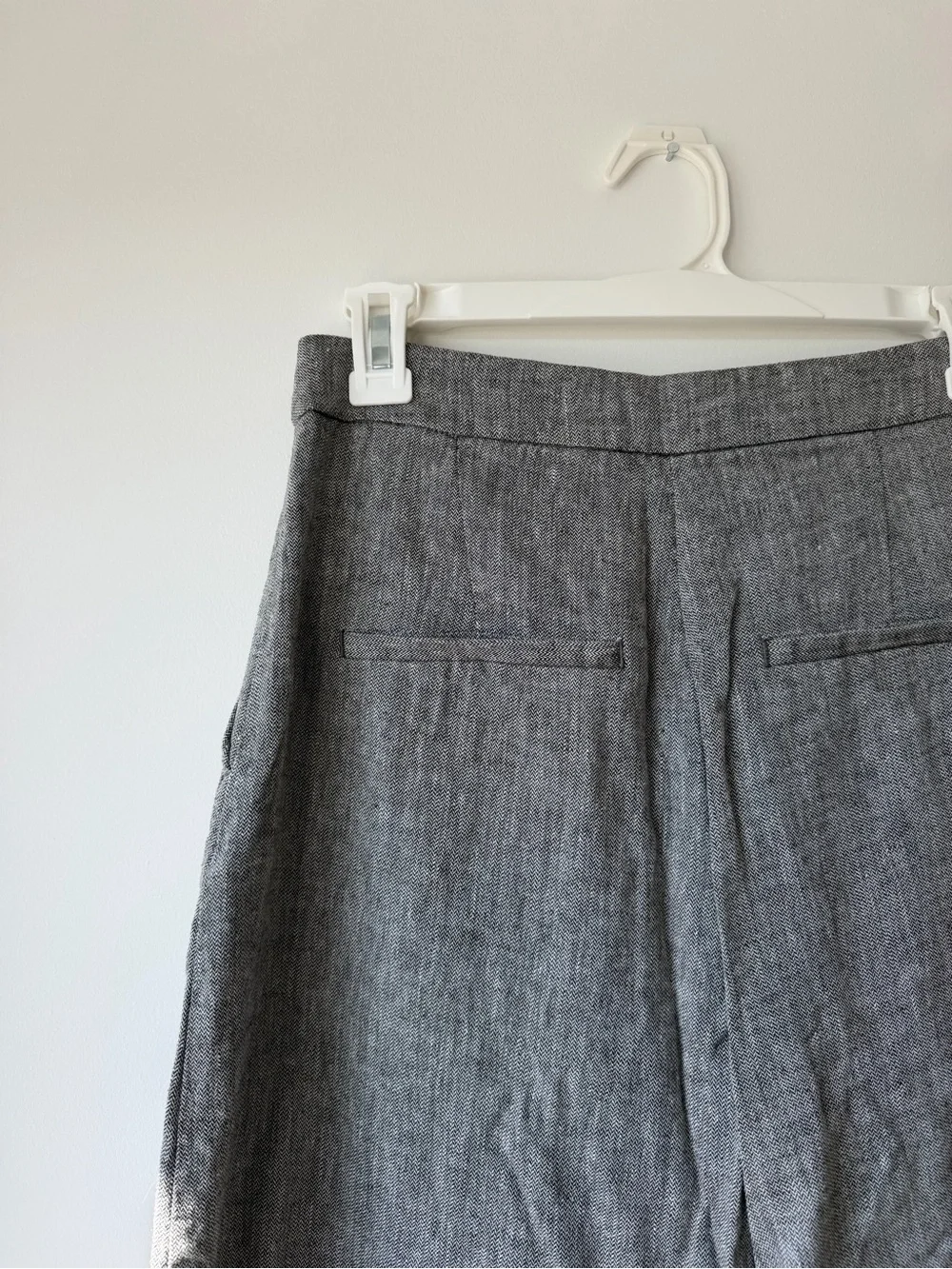 H&M Charcoal Gray Work Pants - Linen Blend